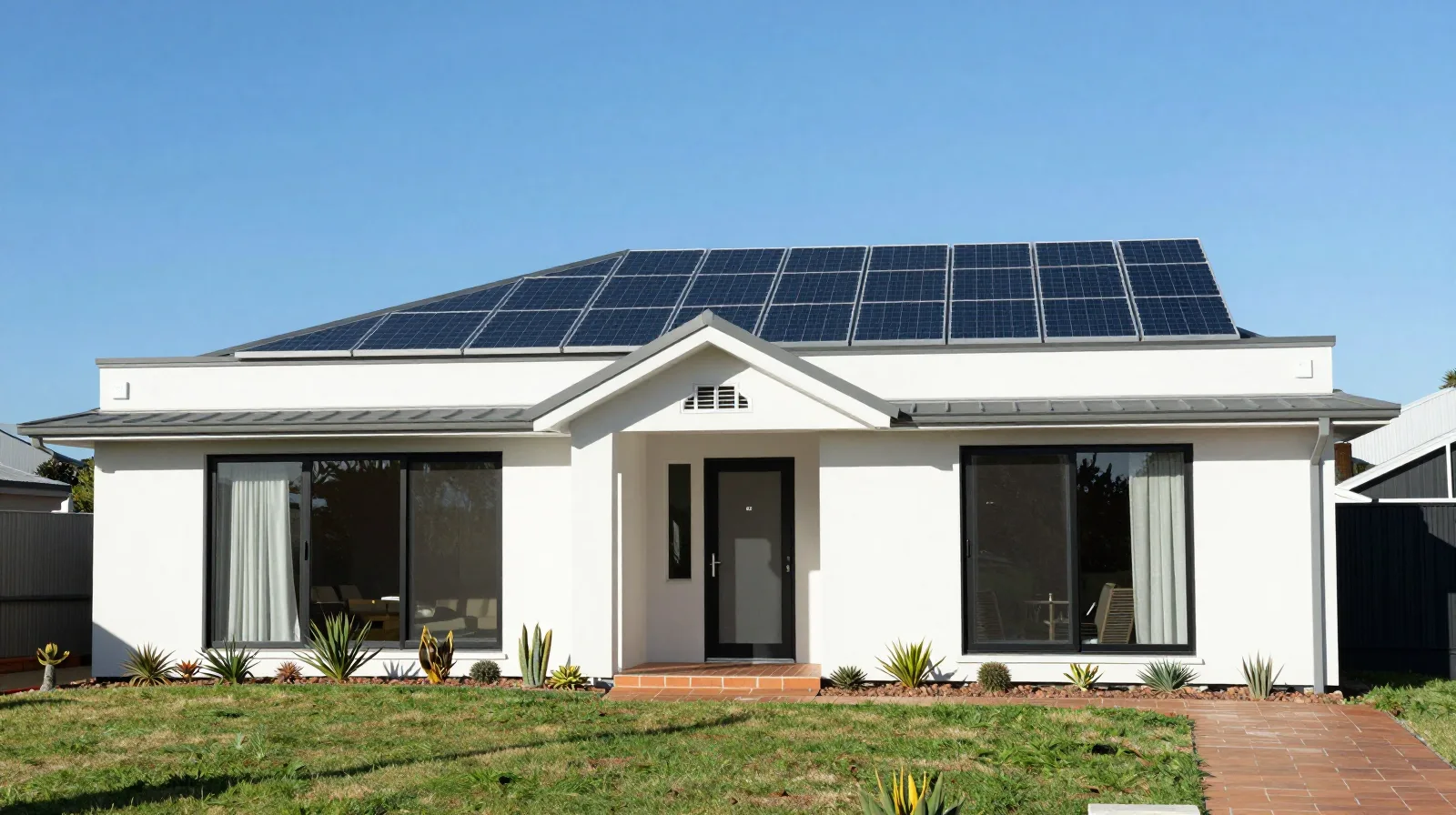 A sunlit Australian home with rooftop solar